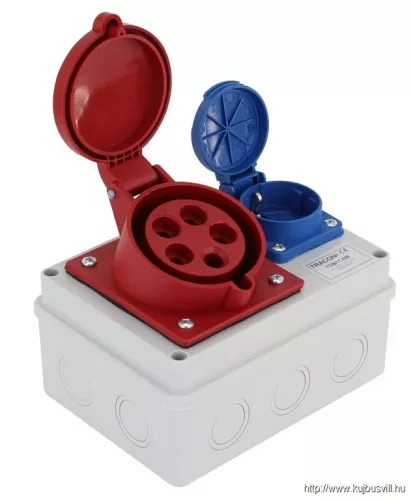 TRACON TDB11-0M Csatlakozó doboz, védelem nélkül Out:1×SCHUKO+1×32A(3P+N+E)