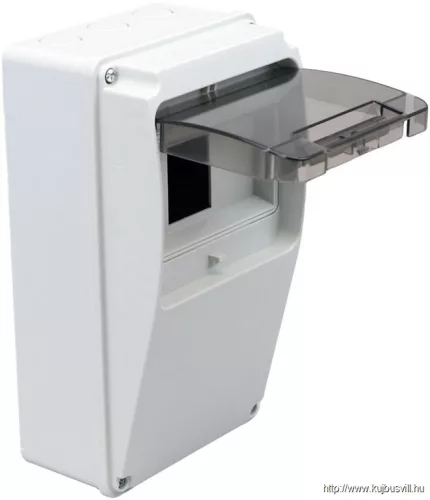 TRACON TDB231377 Üres ipari csatlakozódoboz szerelősínnel, ABS 6 mod, H×W×D=230×130×105mm, IP55