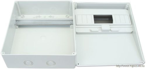 TRACON TDB302210 Üres ipari csatlakozódoboz szerelősínnel, ABS 11 mod, H×W×D=300×230×115mm, IP55