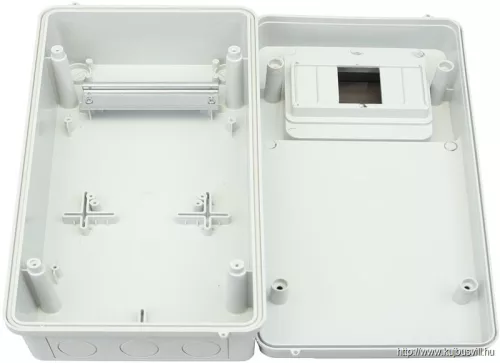 TRACON TDB351710 Üres ipari csatlakozódoboz szerelősínnel, ABS 6 mod, H×W×D=350×170×105mm, IP55