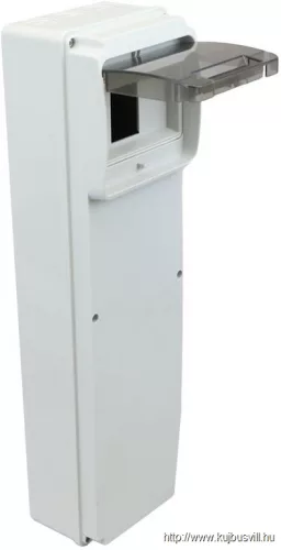 TRACON TDB461377 Üres ipari csatlakozódoboz szerelősínnel, ABS 6 mod, H×W×D=460×130×105mm, IP55