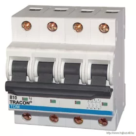   TRACON TDM-4C-40 Kismegszakító, 4 pólus, C karakterisztika 40A, 10kA