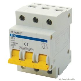   TRACON TDS-3B-10 Kismegszakító, színes karral, 3 pólus, B karakterisztika 10A, 6kA