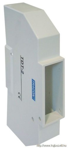 TDT-2 Védőburkolat sorolható kész.hez, zárt aljú, zárópecsételhető 1 mod., IP40, (L×W×H= 22×116×62mm)