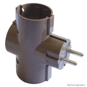   TRACON TDUGO-BARN Többférőhelyes átalakító csatlakozó, normál, barna 3×SCHUKO, max.16A, 250V