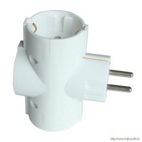   TRACON TDUGO Többférőhelyes átalakító csatlakozó, normál, fehér 3×SCHUKO, max.16A, 250V