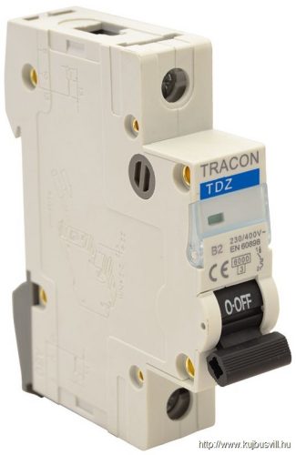 TRACON TDZ-1B-20 Kismegszakító, 1 pólus, B karakterisztika 20A, 6kA