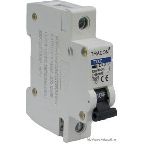   TRACON TDZ-1D-40 Kismegszakító, 1 pólus, D karakterisztika 40A, 6kA
