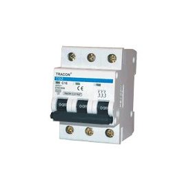   TRACON TDZ-3C-10 Kismegszakító, 3 pólus, C karakterisztika 10A, 6kA