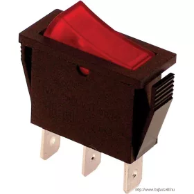   TRACON TES-21 Készülékkapcsoló, BE-KI, piros-világító 16(6)A, 250V AC