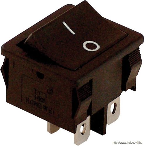 TES-51 Készülékkapcsoló, BE-KI, 4-pólus, fekete, 0-I felirattal 16(6)A, 250V AC