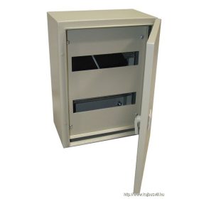   TRACON TFE403020M Fém elosztószekrény, maszkos, acél, szürke 2×12 mod, H×W×D=400×300×200mm, IP55