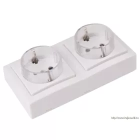   TRACON TFKSCH-2 Falon kívüli csatlakozóaljzat 2×16A/250VAC, IP20 (SCHUKO)