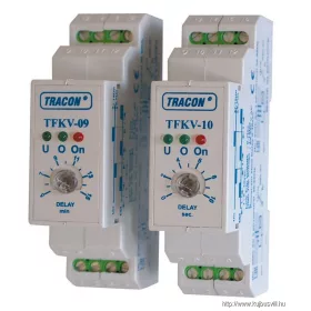   TRACON TFKV-09 Védőrelé, feszültségfigyelő, 1f/3f, beáll. visszakapcs.késl. Umin=160V, 5-15min, 5A/250V AC