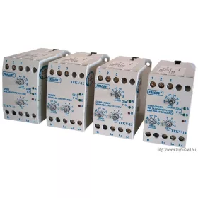   TRACON TFKV-12 Védőrelé, feszcsök/fesznöv. 3 fázisra, állítható Umin=270-370V / Umax=490V, 0.2s-15s, 5A/250V