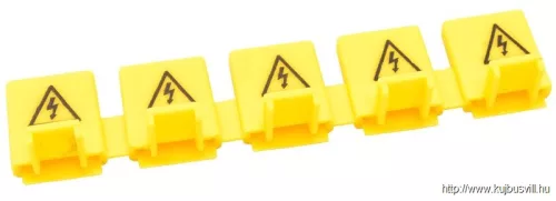 TRACON TFSSCOV Szigetelő védőburkolat sorolósínek csapjaira, 5 csapra,sárga 1000V