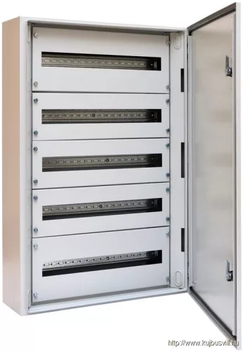 TRACON TGEF609020 Fémajtós fém elosztószekrény W×L×H=600×900×200 / 120M (5×24) , IP54