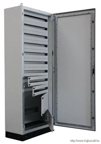 TRACON TGEFM8021040M Moduláris (sorolható)fém elosztószekrény DIN-Rail modulokkal W×L×H=800×2100×400/324M (9×36) + szer.lap 1×150, 1×200, IP54