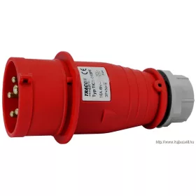   TRACON TICS-015PF Fázisfordítós ipari csatlakozó dugó külső tömszelencével 16A, 400V, 3P+N+E, 6h, IP44