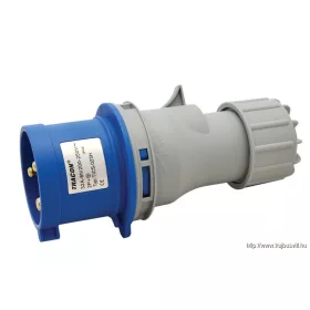   TRACON TICS-023H Ipari csatlakozó dugó, külső tömítőszelencével 32A, 230V, 2P+E, 6h, IP44