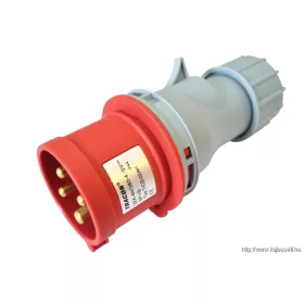   TRACON TICS-024H Ipari csatlakozó dugó, külső tömítőszelencével 32A, 400V, 3P+E, 6h, IP44