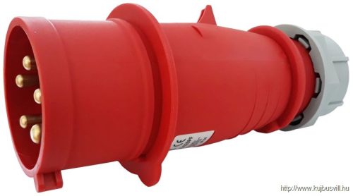 TICS-025PF Fázisfordítós ipari csatlakozó dugó külső tömszelencével 32A, 400V, 3P+N+E, 6h, IP44