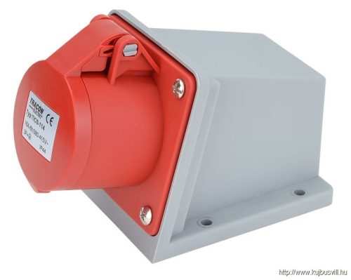 TICS-114 Felületre szerelhető ipari csatlakozóaljzat 16A, 400V, 3P+E, 6h, IP44