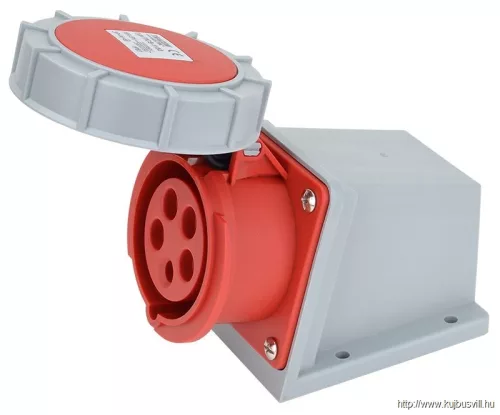 TRACON TICS-1152 Felületre szerelhető ipari csatlakozóaljzat 16A, 400V, 3P+N+E, 6h, IP67