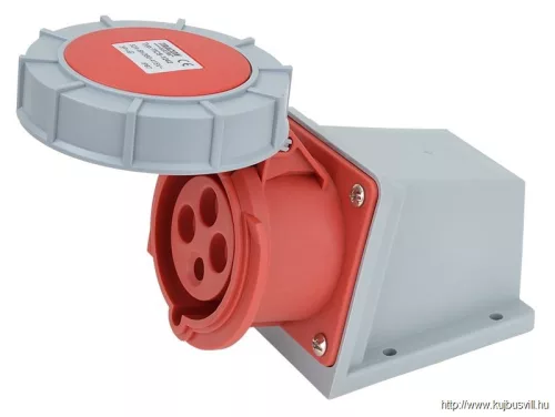 TRACON TICS-1242 Felületre szerelhető ipari csatlakozóaljzat 32A, 400V, 3P+E, 6h, IP67