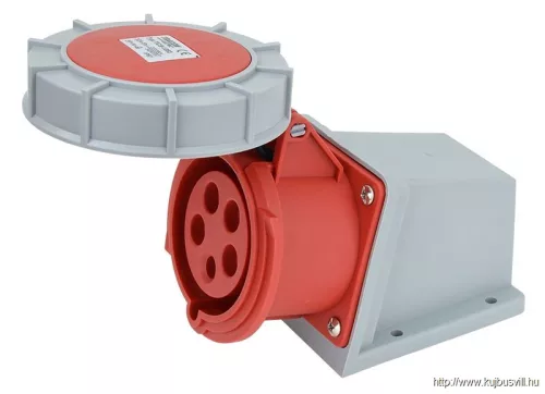 TRACON TICS-1252 Felületre szerelhető ipari csatlakozóaljzat 32A, 400V, 3P+N+E, 6h, IP67