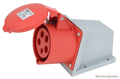 TRACON TICS-125 Felületre szerelhető ipari csatlakozóaljzat 32A, 400V, 3P+N+E, 6h, IP44
