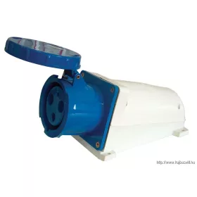   TRACON TICS-133 Felületre szerelhető ipari csatlakozóaljzat 63A, 250V, 2P+E, 6h, IP67