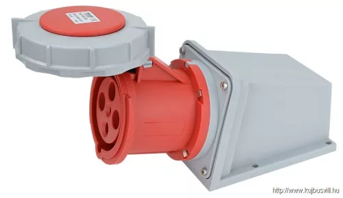 TRACON TICS-134 Felületre szerelhető ipari csatlakozóaljzat 63A, 400V, 3P+E, 6h, IP67