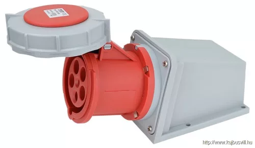 TRACON TICS-135 Felületre szerelhető ipari csatlakozóaljzat 63A, 400V, 3P+N+E, 6h, IP67