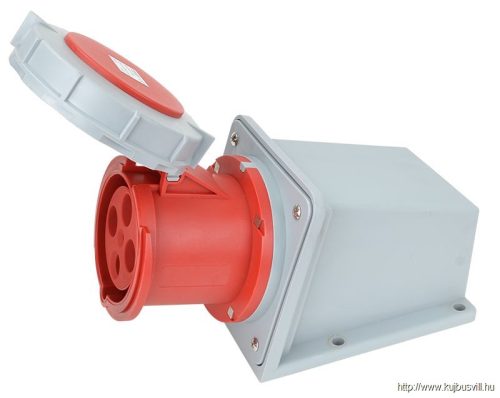 TRACON TICS-144 Felületre szerelhető ipari csatlakozóaljzat 125A, 400V, 3P+E, 6h, IP67