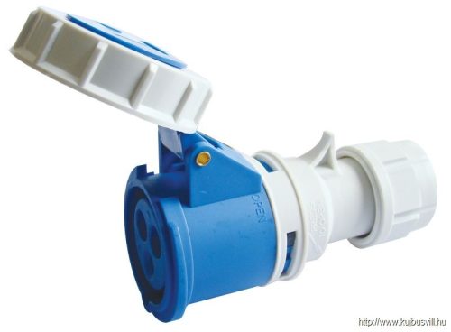 TICS-2132H Ipari csatlakozóaljzat, fokozott védelemmel 16A, 230V, 2P+E, 6h, IP67