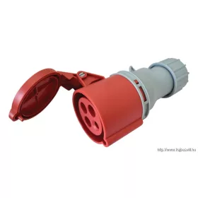   TRACON TICS-214H Ipari csatlakozóaljzat, külső tömítőszelencével 16A, 400V, 3P+E, 6h, IP44