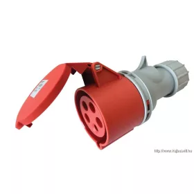   TRACON TICS-215H Ipari csatlakozóaljzat, külső tömítőszelencével 16A, 400V, 3P+N+E, 6h, IP44