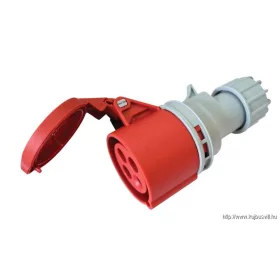   TRACON TICS-224H Ipari csatlakozóaljzat, külső tömítőszelencével 32A, 400V, 3P+E, 6h, IP44