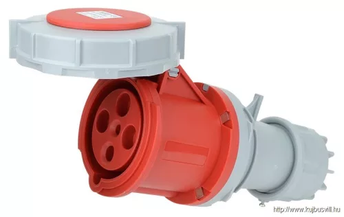 TRACON TICS-234 Ipari csatlakozóaljzat, fokozott védelemmel 63A, 400V, 3P+E, 6h, IP67