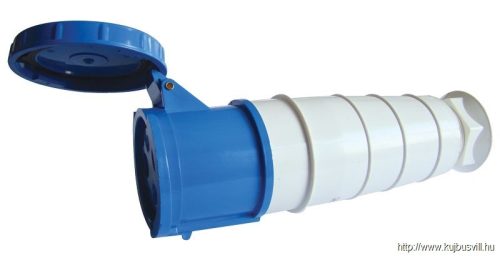 TICS-243 Ipari csatlakozóaljzat, fokozott védelemmel 125A, 250V, 2P+E, 6h, IP67