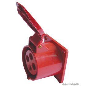   TRACON TICS-424 Beépíthető egyenes ipari csatlakozóaljzat 32A, 400V, 3P+E, 6h, IP44