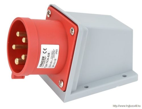 TICS-525 Felületre szerelhető ipari csatlakozó dugó 32A, 400V, 3P+N+E, 6h, IP44