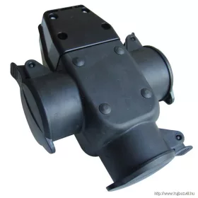   TRACON TICS-A4F Csatlakozóaljzat csapos védőérintkezővel, hármas, gumi 250VAC 16A 3x(2P+E), IP44 (FRENCH)