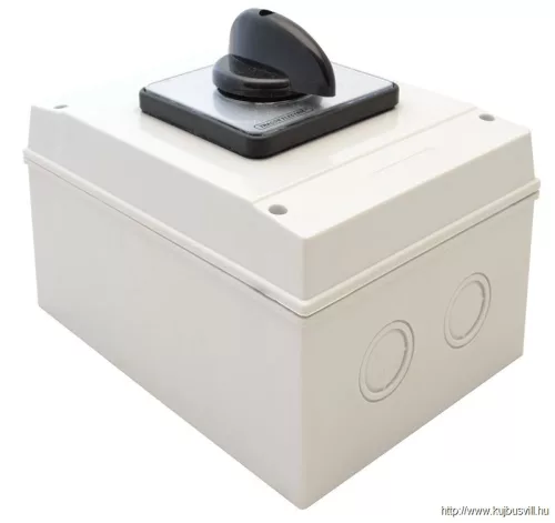 TRACON TK-126/3T65 Tokozott kézikapcsoló, BE-KI 400V, 50Hz, 125A, 3P, 30kW, 88×88mm, 60°, IP65