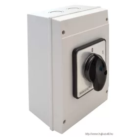   TRACON TK-129/3T65 Tokozott kézikapcsoló, BE-KI 400V, 50Hz, 125A, 3P, 30kW, 88×88mm, 90°, IP65