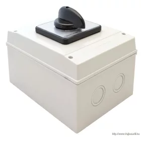   TRACON TK-166/3T65 Tokozott kézikapcsoló, BE-KI 400V, 50Hz, 160A, 3P, 37kW, 88×88mm, 60°, IP65