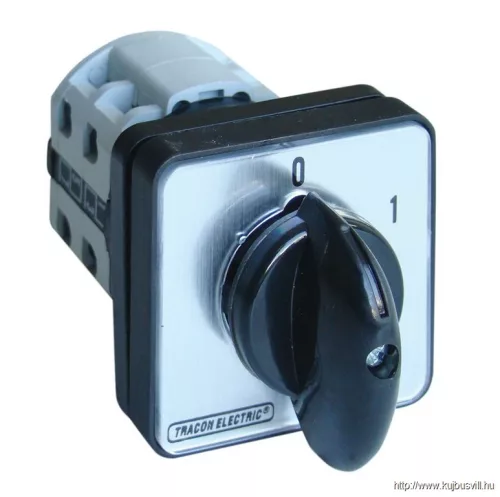 TRACON TK-166/3T65 Tokozott kézikapcsoló, BE-KI 400V, 50Hz, 160A, 3P, 37kW, 88×88mm, 60°, IP65