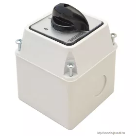   TRACON TK-206/3T Tokozott kézikapcsoló, BE-KI 400V, 50Hz, 20A, 3P, 5,5kW, 48×48mm, 60°, IP44