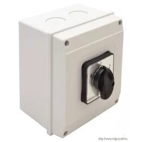   TRACON TK-326/3T65 Tokozott kézikapcsoló, BE-KI 400V, 50Hz, 32A, 3P, 11kW, 64×64mm, 60°, IP65